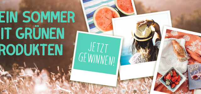 Sommer Gewinnspiel grüne Produkte entdecken und gewinnen