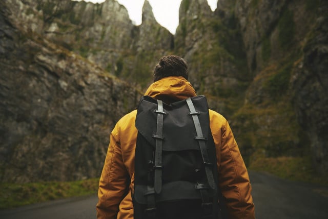 When going for an autumn walk, dress appropriately for the weather conditions.