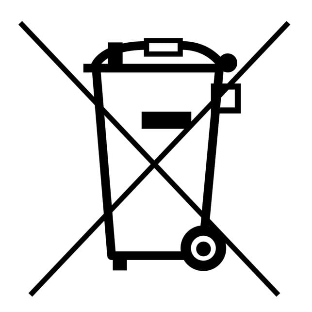Logo: Elektrogeräte dürfen nicht in den Hausmüll Logo: Elektrogeräte dürfen nicht in den Hausmüll