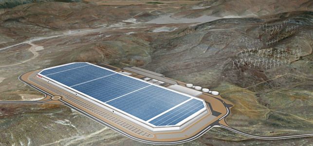 Tesla Gigafactory Elon Musk: Die Tesla Gigafactory soll bald die Produktion von Akkus übernehmen