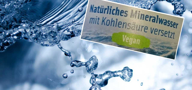 Mineralwasser mit Vegan-Label