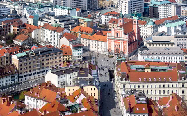 Autofreie Innenstadt in Ljubljana Autofreie Innenstadt in Ljubljana