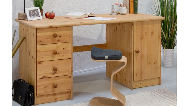 Schreibtische aus Massivholz Schreibtisch "Nino" aus Massivholz von Allnatura