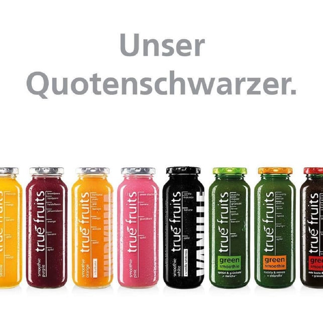 true-fruits-flasche-quotenschwarzer-z-true fruits-190215- True Fruits Rassismus schwarze Flasche