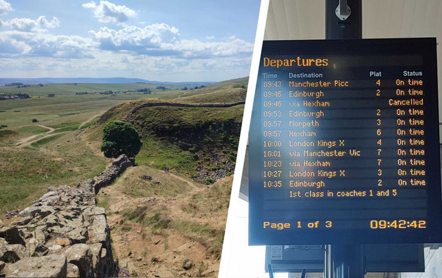 Per Zug nach Schottland – der Rückflug war anstrengender Hadrians Wall Schottland ohne Flugzeug Zug