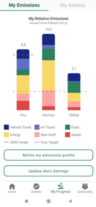earth-hero-veranschaulicht-dein-emissionsverhalten-melanie-klawitter-screenshot-earth-hero-220524_download Earth Hero veranschaulicht dein Emissionsverhalten anhand von Balken.