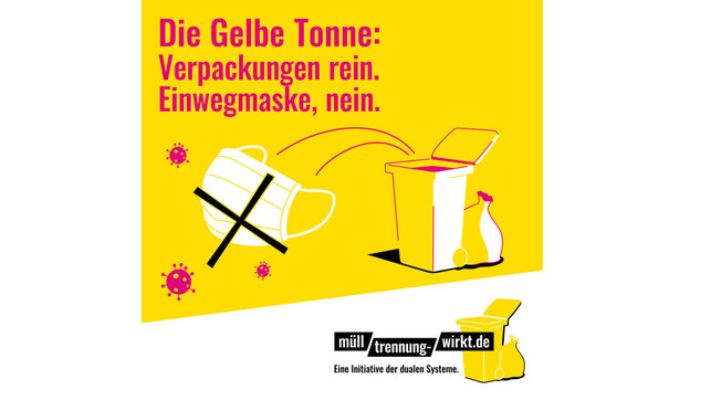 maske-entsorgen-initiative-muelltrennung-wirkt-210331-1280x720 Einwegmasken gehören in den Restmüll.