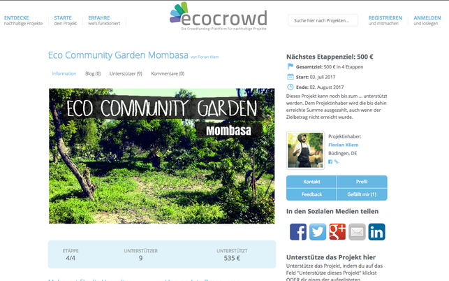 Crowdfunding EcoCrowd Crowdfunding-Projekt bei EcoCrowd
