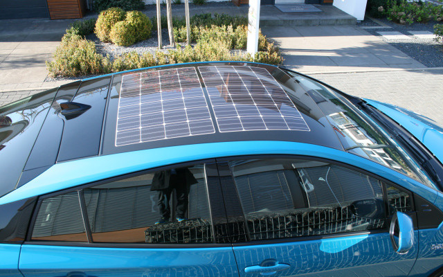 Solardach des Toyota Prius Plug-In Solardach des Toyota Prius Plug-In