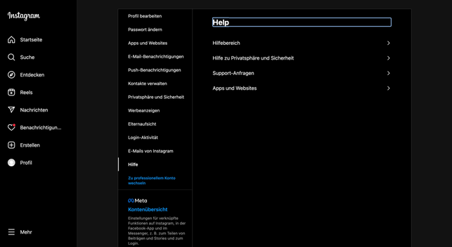 wenn-du-dein-instagram-konto-loeschen-willst-musst-instagramcom-screenshot-230126_download Wenn du dein Instagram-Konto löschen willst, musst du nach den Einstellungen in den Hilfebereich.