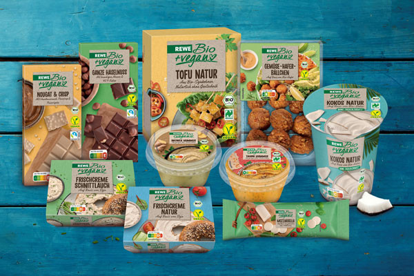 REWE Produkte Auswahl vegan klimaneutral
