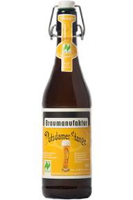 Die Potsdamer Stange ist eine regionale Spezialität. Bei der Braumanufaktur gibt es das Bier auch in Bio. Braumanufaktur Forsthaus Templin Stange