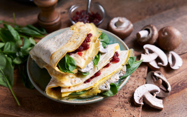 Alnatura Rezept: Herbstliche Tortilla-Wraps Alnatura Rezept: Herbstliche Tortilla-Wraps