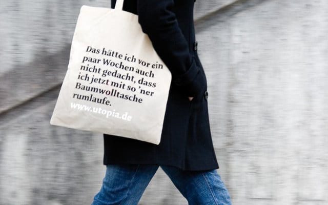 Benutzen Sie Stofftaschen! Mit Stofftaschen Müll vermeiden