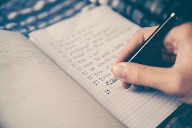 It's best to write down your goals and resolutions so that you can keep them in mind.