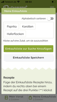 so-sieht-die-einkaufsliste-bei-restegourmet-aus-screenshot-restegourmet-app-220126_download So sieht die Einkaufsliste bei "Restegourmet" aus.