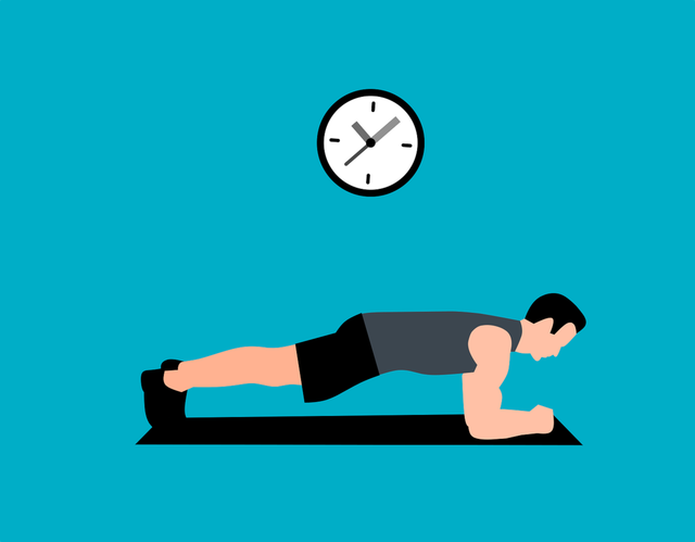 Beim Planking bildet der Körper eine gerade Linie.