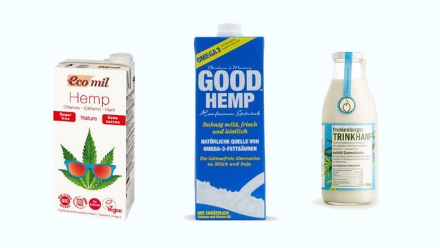 Hanfmilch von Ecomil, The Good Hemp und Frenkenberger Hanfmilch von Ecomil, The Good Hemp und Frenkenberger