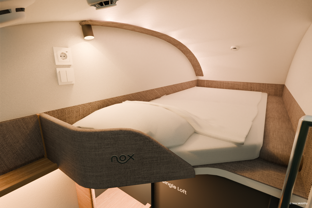 Nox_Single_Loft_Room_Bed Private Schlafkabine im Nachtzug bei Nox