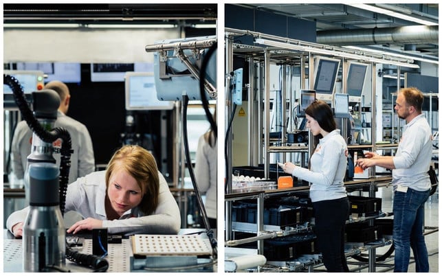 Gigaset GS185 Smartphone Weitgehend automatisierte Produktion beim Gigaset GS185