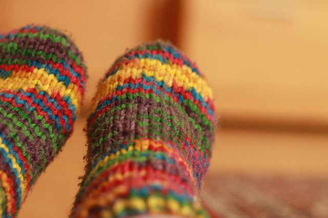Knitted socks are a real gift for cold feet this winter.