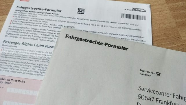 Deutsche Bahn Rückerstattung Formular