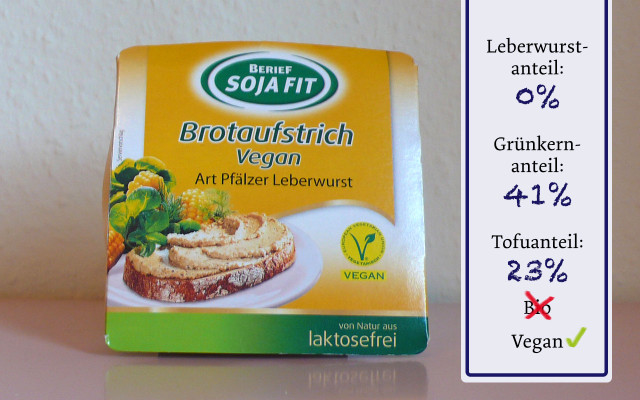 Vegetarischer Brotaufstrich: Nach Art Pfälzer Leberwurst von Berief Soja Fit