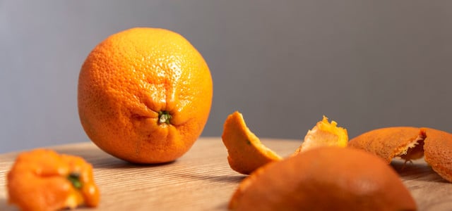 orange obstschalen kompost