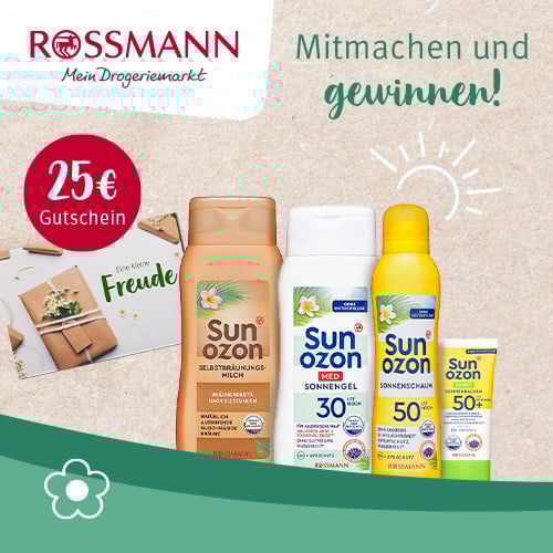 Rossmann Gewinnspiel sunozon