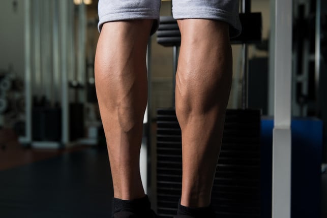 Sporty Legs Calf Bei einem Krampf im Unterschenkel löst sich die kontrahierte Muskulatur nicht wieder.