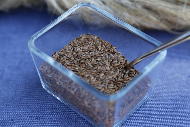Before you resort to laxative tea, you can try fiber-rich foods like flaxseed.