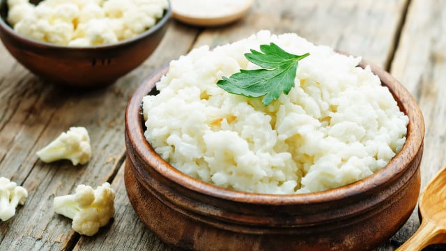 creamy cauliflower garlic rice Blumenkohl-Risotto
