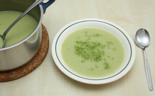 The healthy salad soup tastes good at any time of the year.