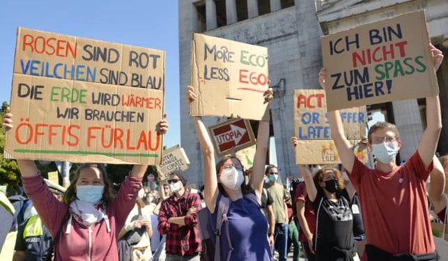 Utopia beim Klimastreik in München, September 2021 Utopia beim Klimastreik in München, September 2021