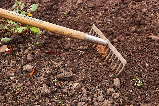 Use garden tools to extend your reach.