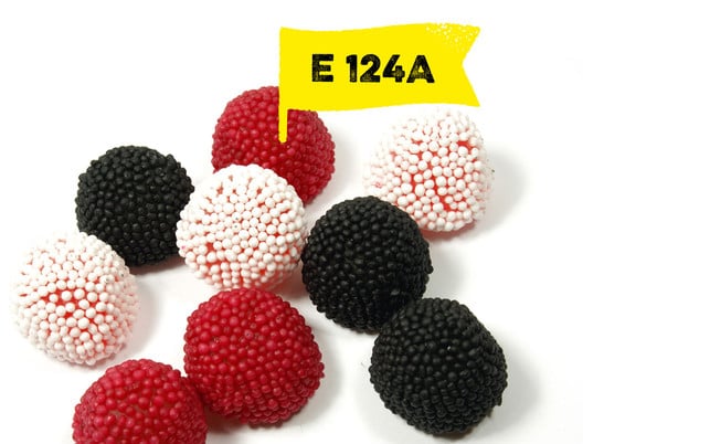 E-Nummer E124A oder Chochenillerot A färbt z.B. Geleehimbeeren rot E-Nummer E124A oder Chochenillerot A färbt z.B. Geleehimbeeren rot