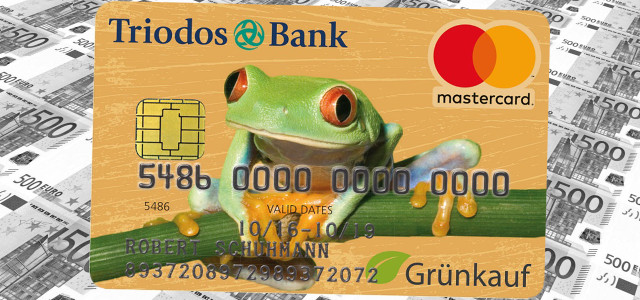 Kreditkarte aus Bioplastik