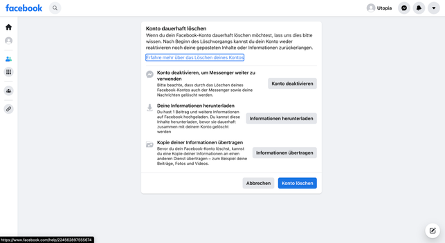 facebook-menue-konto-dauerhaft-loeschen-facebookcom-screenshot-230126_download Facebook Menü: "Konto dauerhaft löschen"
