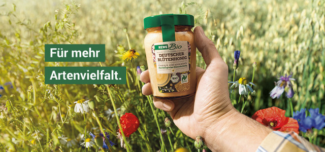REWE Bio Bienenschutz Artenvielfalt schützen Bio Blütenhonig