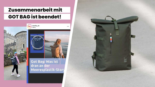 Greenwashing-Vorwurf gegen Got Bag – Influencer:innen beenden Kooperation Greenwashing-Vorwurf gegen Got Bag – Influencer:innen beenden Kooperation