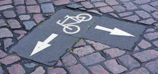 Fahrradweg-Markierung