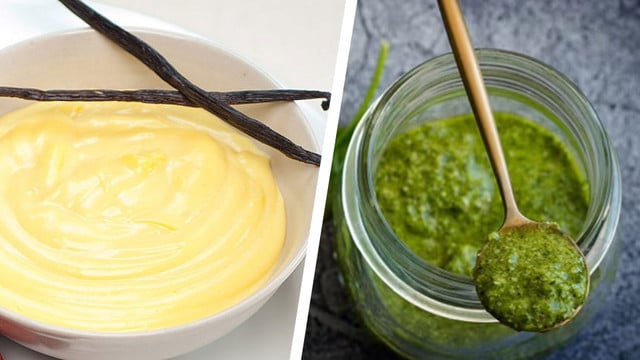 Pudding und Pesto: Diese Lebensmittel sind nicht vegetarisch.