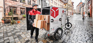 Memo Paketzustellung Elektro Lasten-Fahrrad DPD Memo Paketzustellung Elektro Lasten-Fahrrad DPD