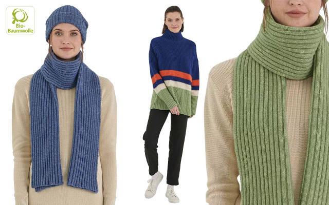 memolife organication schal mütze pullover bio baumwolle
