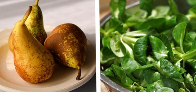 Keine Saison: Birnen und Feldsalat solltest du im Sommer meiden