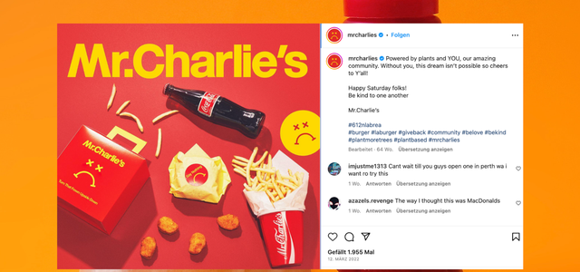 McDonald's, aber komplett vegan: Was wir über MrCharlie's wissen