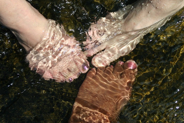 You should perform an ascending foot bath for 15 to 20 minutes.