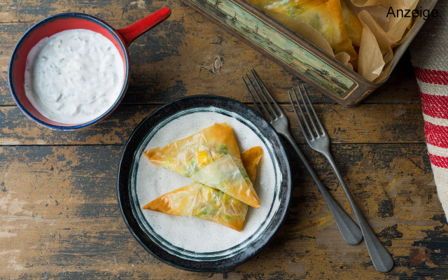 Provamel Large samosas Provamel Rezept Weihnachtsteigtaschen