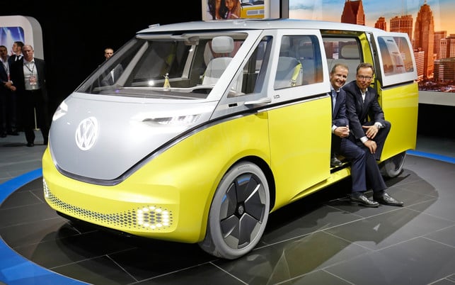 Elektroauto VW New Bulli I.D. Buzz Wurde 2017 in Detroit gezeigt: Elektroauto VW New Bulli I.D. Buzz