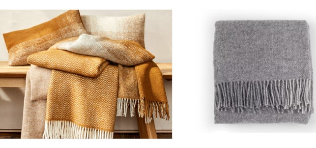 kuscheldecke-lammwolle-grueneerde-211201-1280x600-1 Die Kuscheldecke aus Lammwolle ist zur Hälfte aus recycelter Wolle gefertigt.